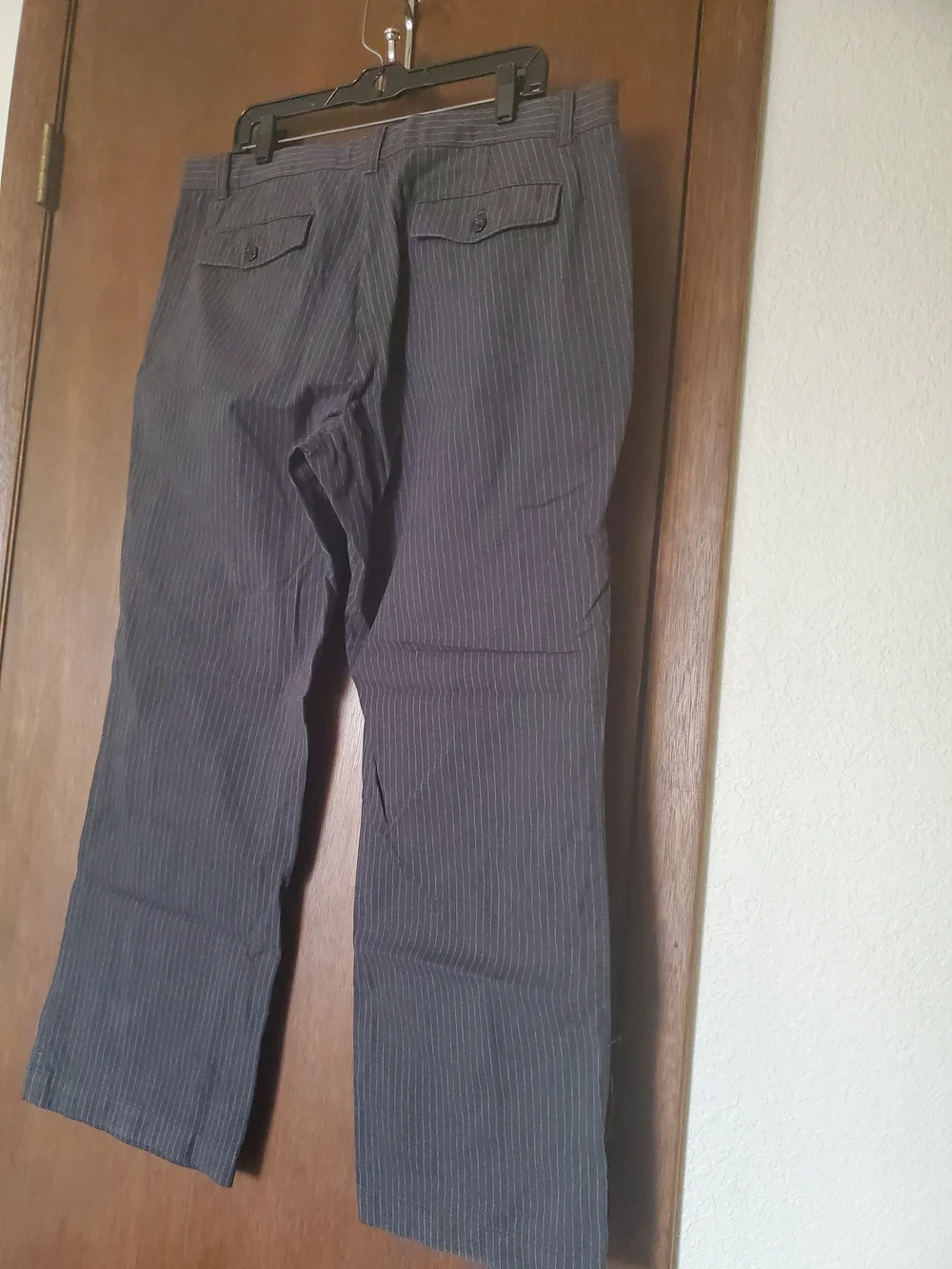 Banana Republic Men's Gray Pinstripe Dress Pants